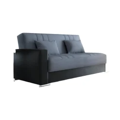 Divano letto 3 posti Arix, 230 x96h101 cm, Nero e Grigio<Dmora Online