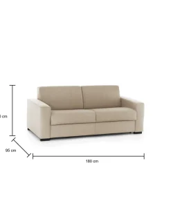 Divano letto 2 posti Asimi, Cm 180x95h90,<Dmora Shop