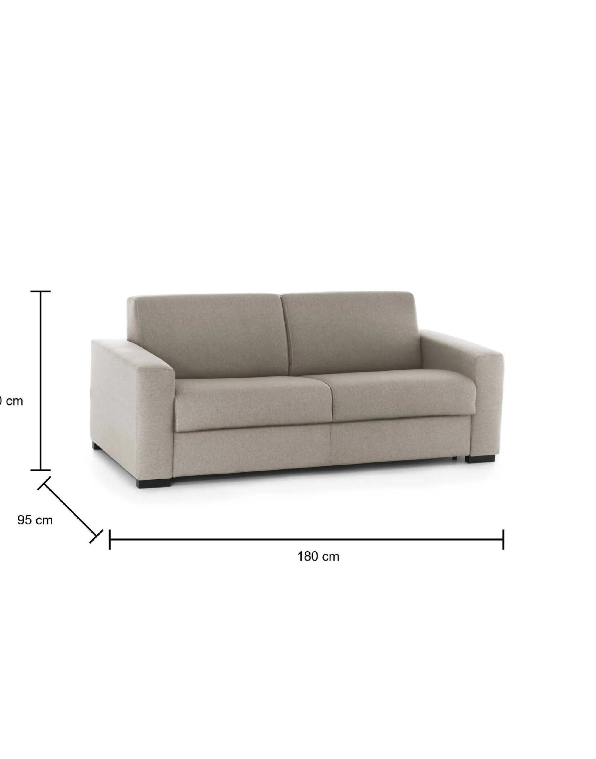 Divano letto 2 posti Asimi, Cm 180x95h90,<Dmora Outlet