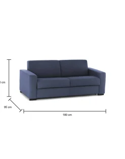 Divano letto 2 posti Asimi, Cm 180x95h90,<Dmora Fashion
