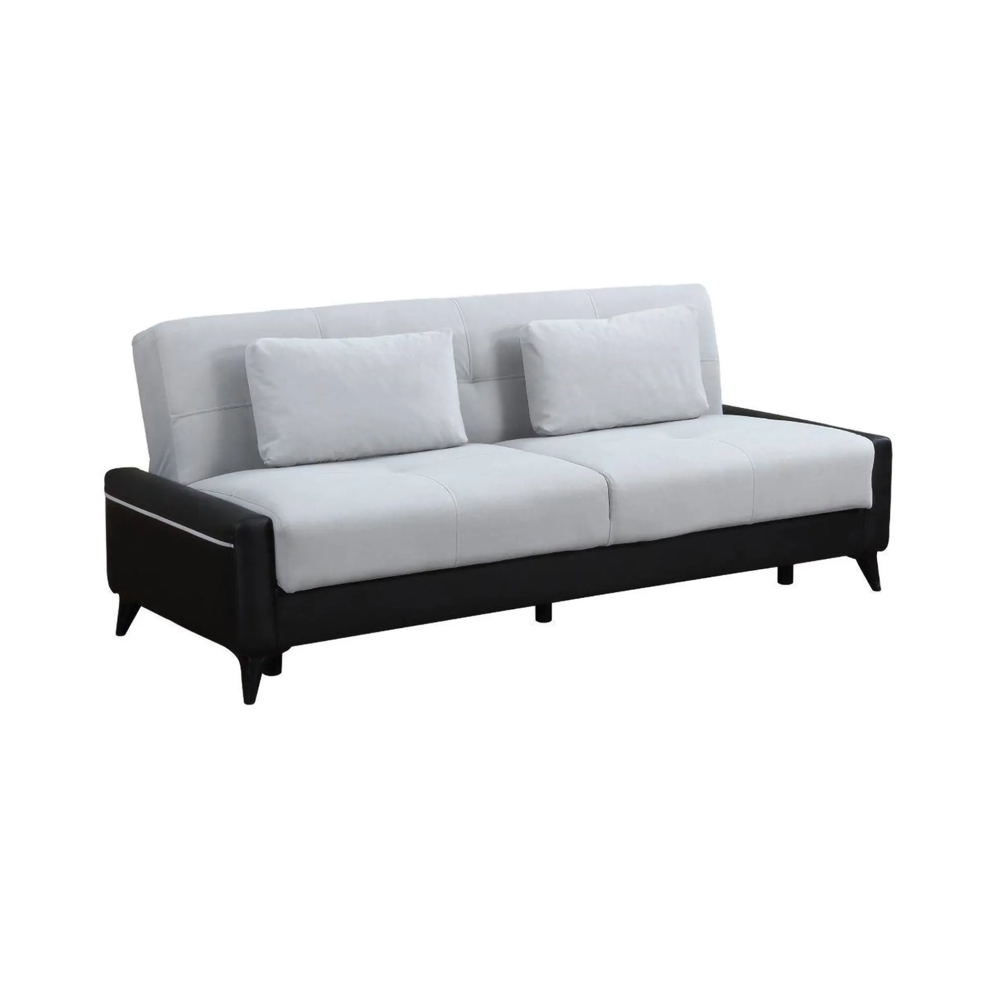 Divano letto 3 posti Belluno, 207x92h83 cm, Nero e Bianco<Dmora Discount