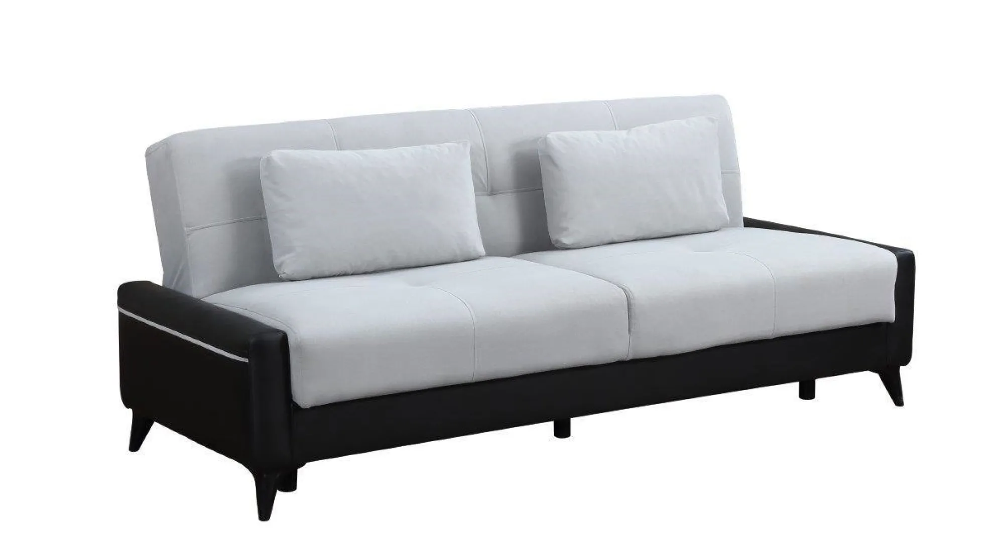 Divano letto 3 posti Belluno, 207x92h83 cm, Nero e Bianco<Dmora Discount