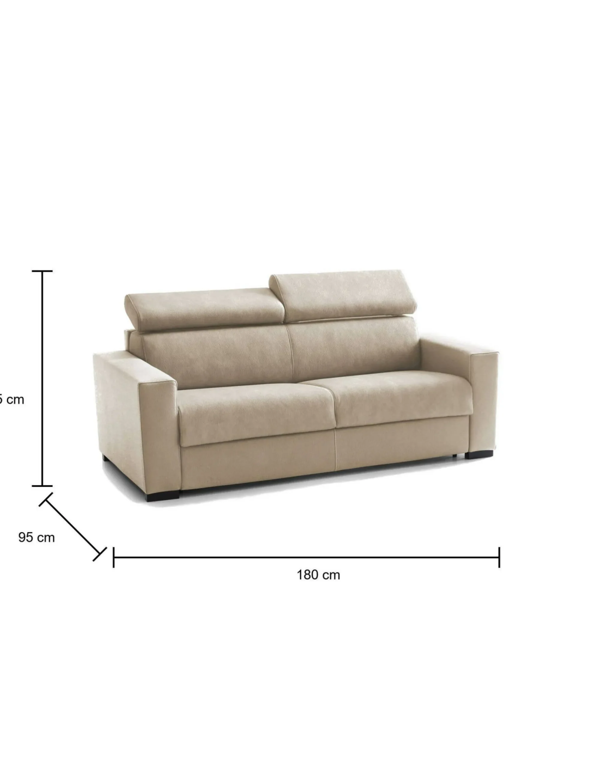Divano letto 2 posti Daalhou, Cm 180x95h85,<Dmora Store