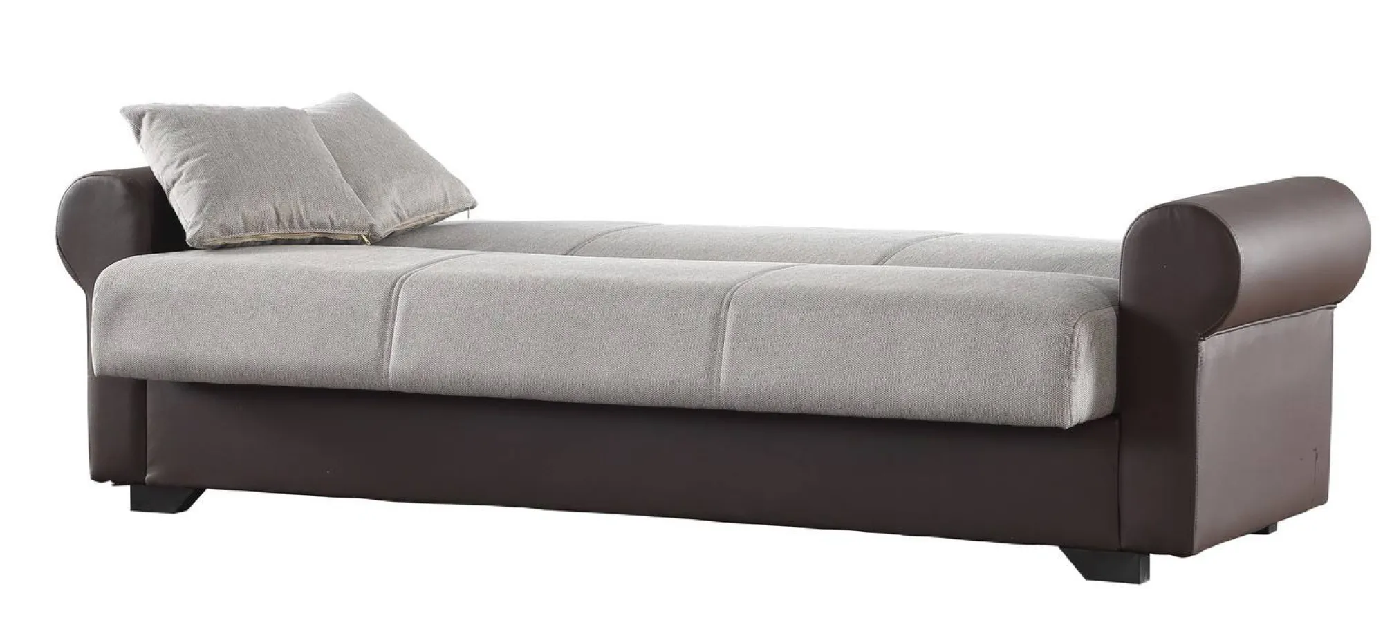 Divano letto 3 posti Dfiorini, 233x84h94 cm, Marrone e Grigio<Dmora Discount