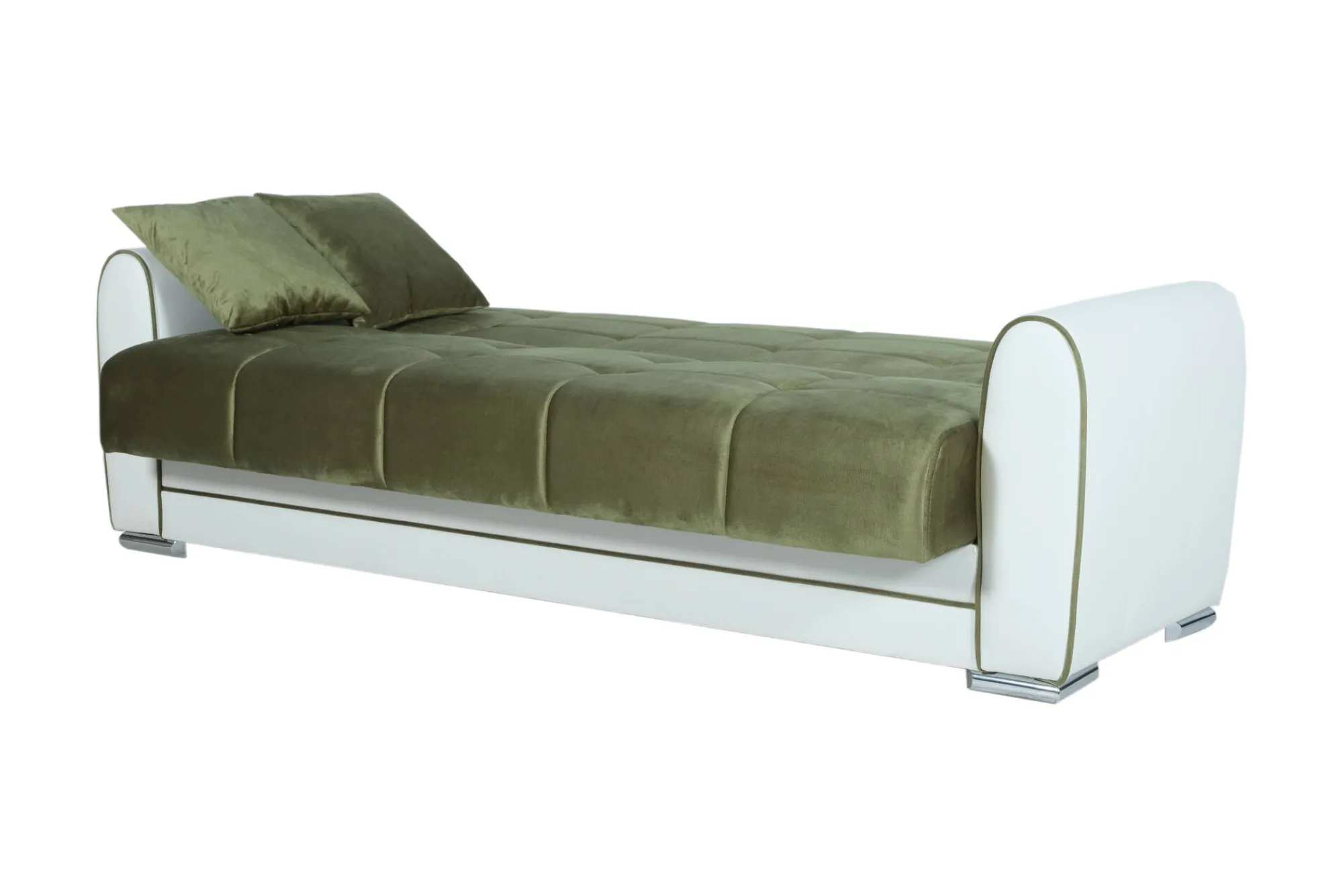 Divano letto 3 posti Dgirou, 220x84h91 cm, Bianco e Grigio Scuro<Dmora Cheap