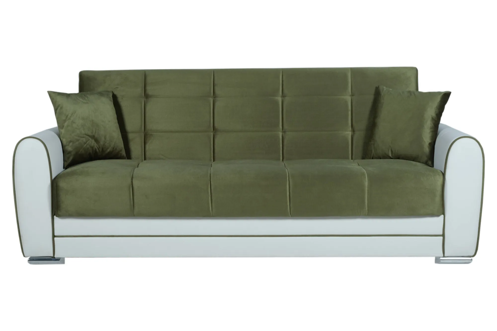 Divano letto 3 posti Dgirou, 220x84h91 cm, Bianco e Grigio Scuro<Dmora Cheap