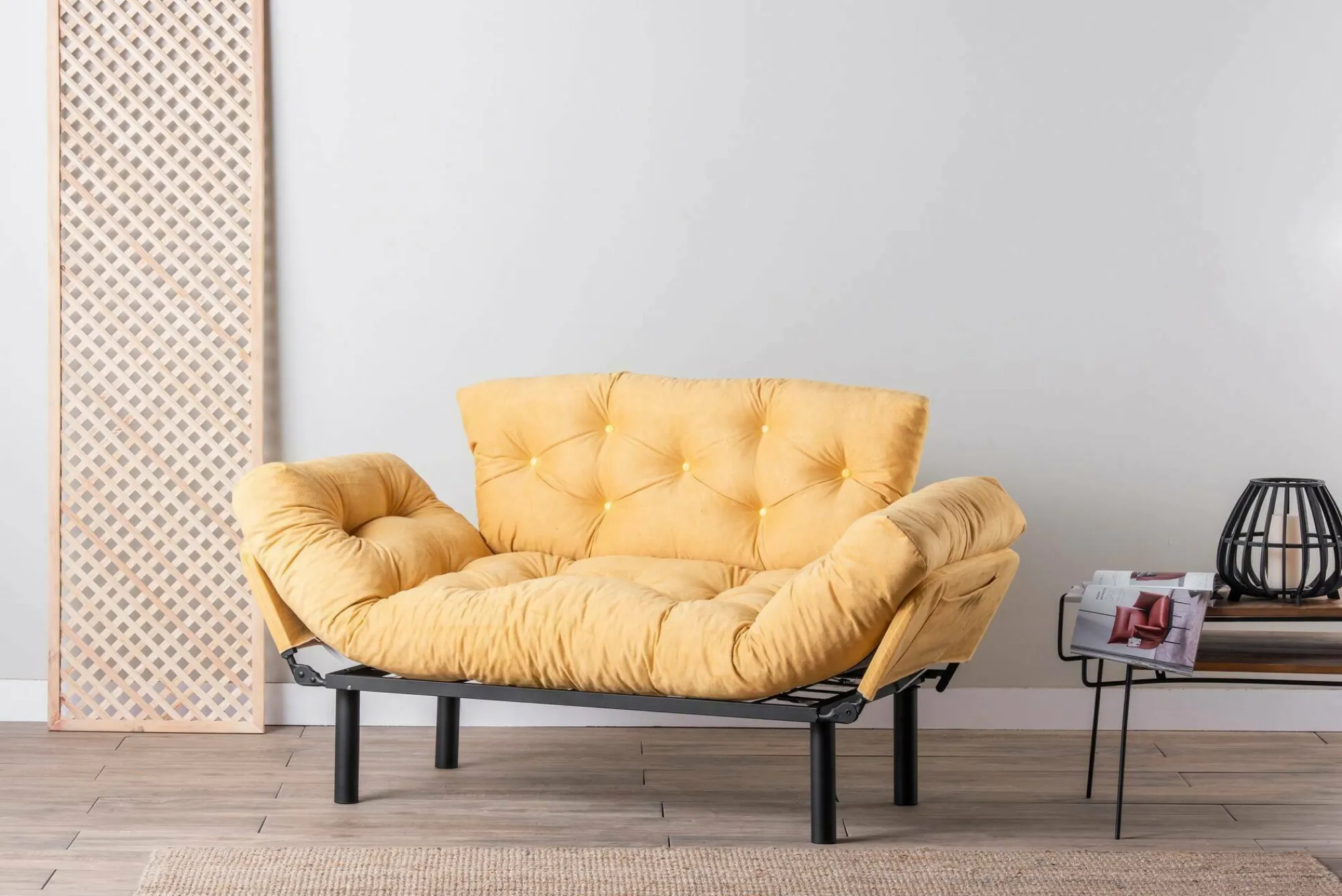 Divano letto 2 posti Guchol, 155x70 h85 cm,<Dmora Online