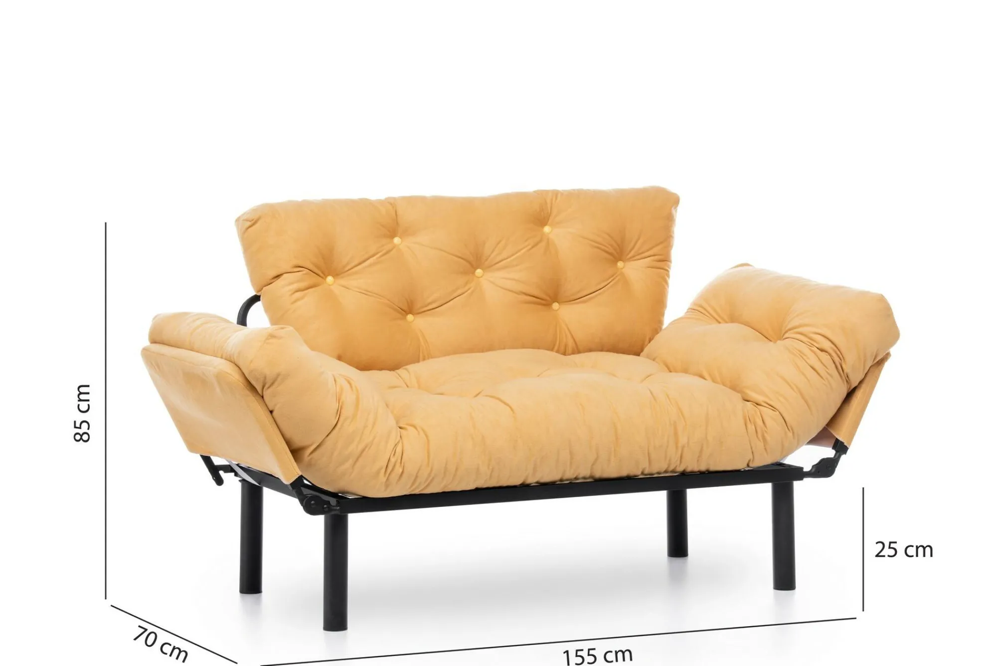 Divano letto 2 posti Guchol, 155x70 h85 cm,<Dmora Online