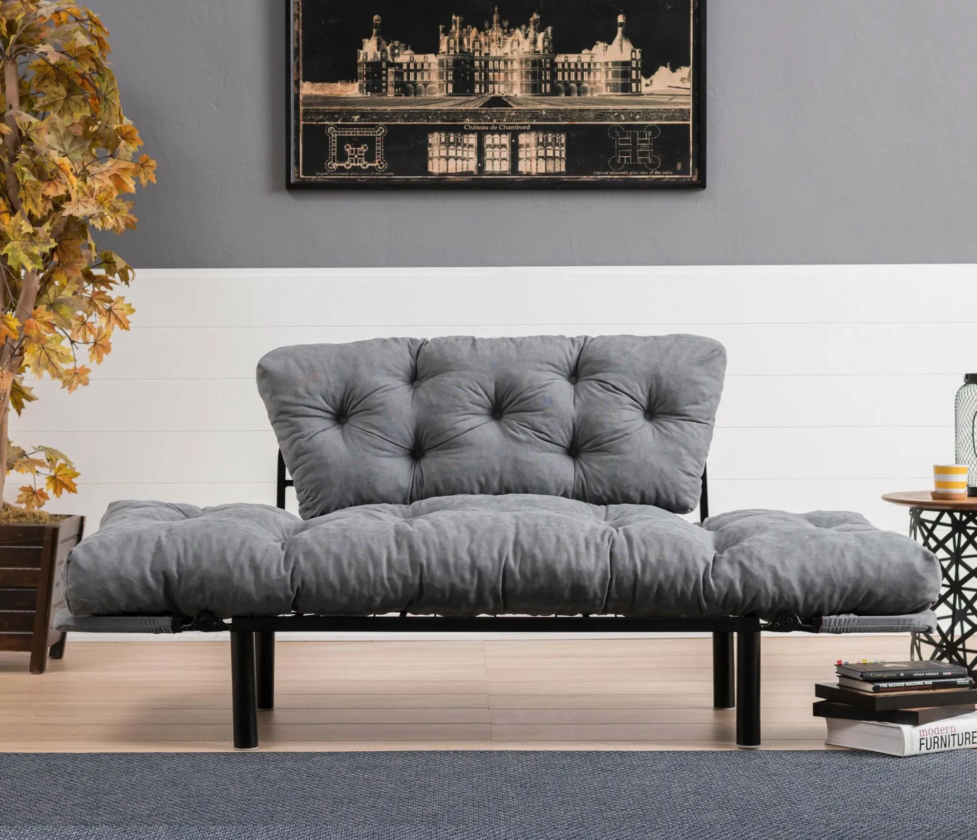 Divano letto 2 posti Guchol, 155x70 h85 cm,<Dmora Outlet