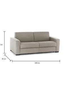 Divano letto 3 posti Zinnia, Cm 200x95h90,<Dmora Sale