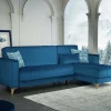 Divano letto con penisola Aronix, 225x151h84 cm,<Dmora Hot