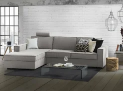 Divano letto con penisola Albenga, Cm 260x95h90,<Dmora Online