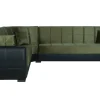 Divano letto con penisola Dgytkj?, 305x238h91 cm, Nero e Grigio Scuro<Dmora Cheap