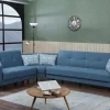 Divano letto con penisola Apo, 302x234h88 cm,<Dmora Clearance