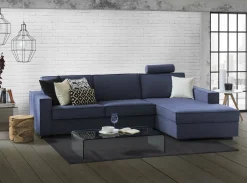 Divano letto con penisola Afar, Cm 260x95h90,<Dmora Cheap