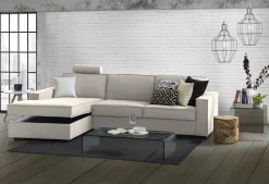 Divano letto con penisola Allaida, Cm 280x95h90,<Dmora Outlet