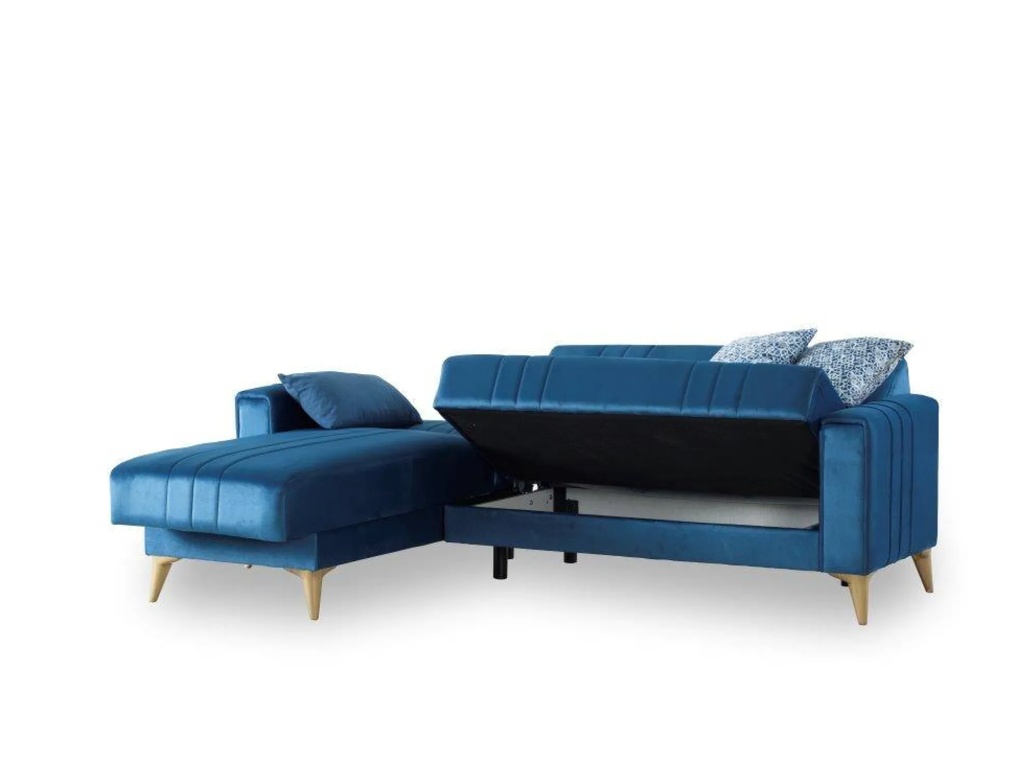 Divano letto con penisola Aronix, 225x151h84 cm,<Dmora Hot