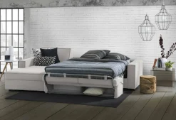 Divano letto con penisola Daalber, Cm 280x95h90,<Dmora Online