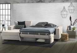 Divano letto con penisola Albenga, Cm 260x95h90,<Dmora Online