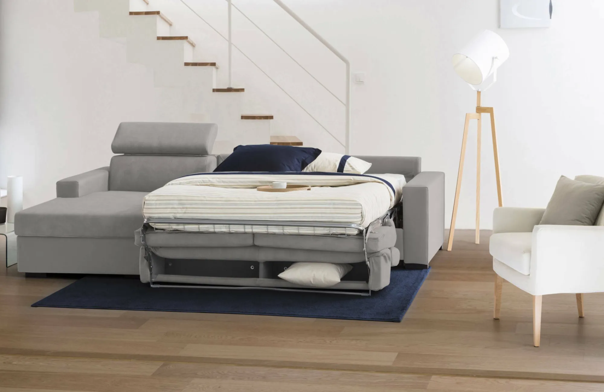 Divano letto con penisola Alibabah, Cm 280x95h85,<Dmora Best
