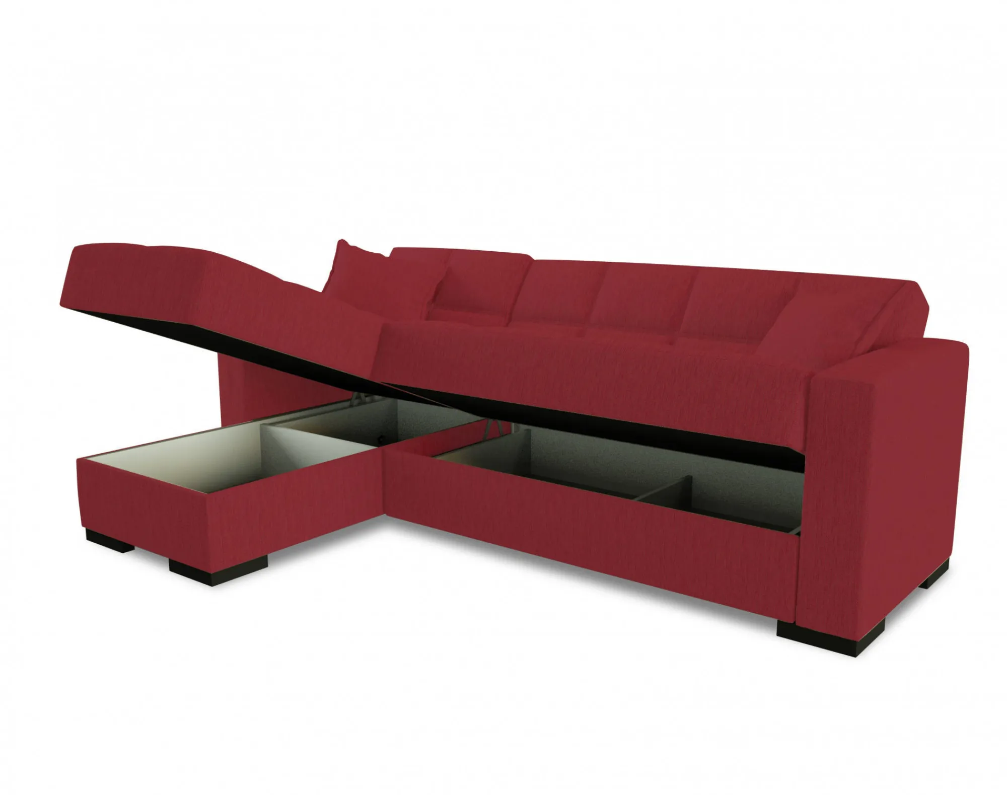 Divano letto con penisola Armadillo, 230x150h81 cm,<Dmora Hot