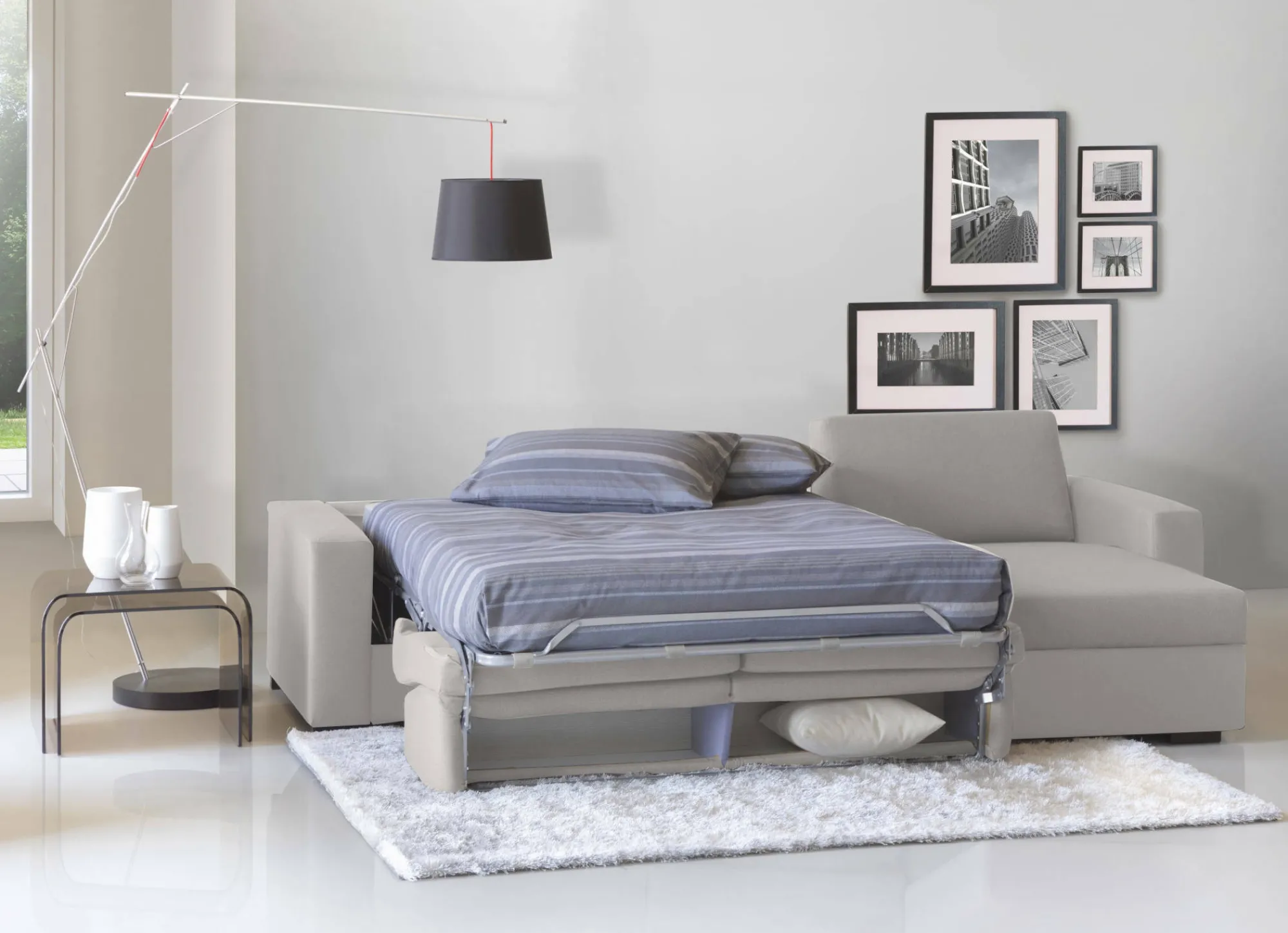 Divano letto con penisola Aika, Cm 280x95h90,<Dmora Best Sale