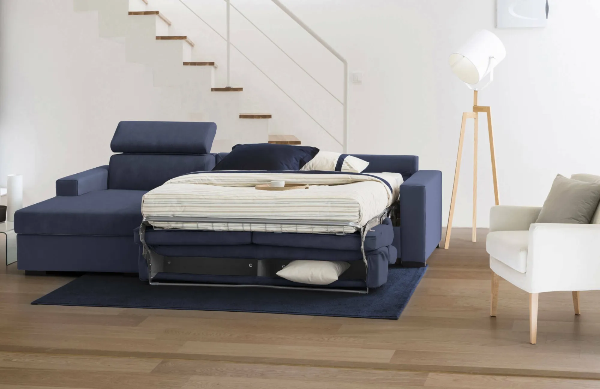 Divano letto con penisola Alibabah, Cm 280x95h85,<Dmora Best