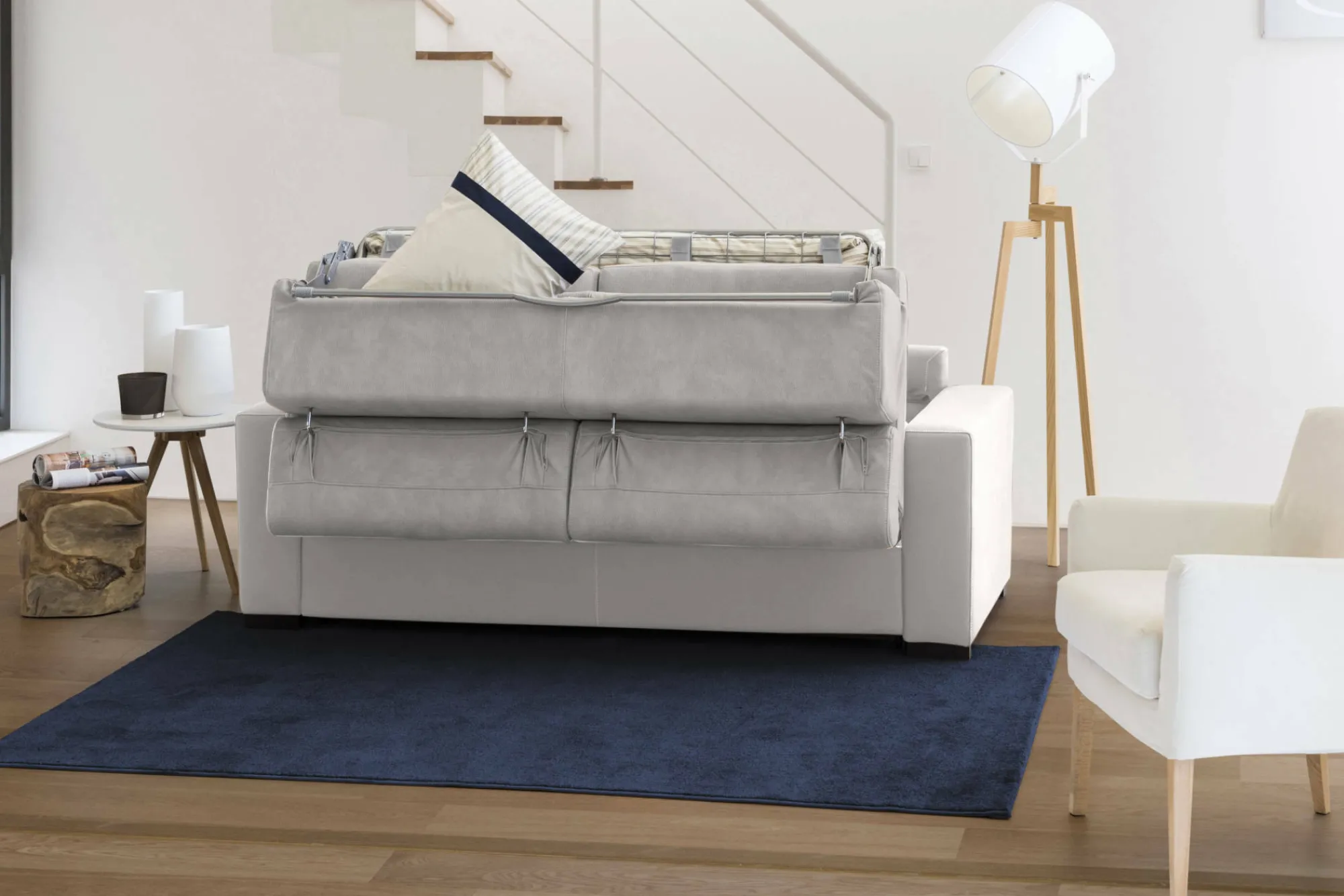 Divano letto con penisola Aloet, Cm 260x95h85,<Dmora Store