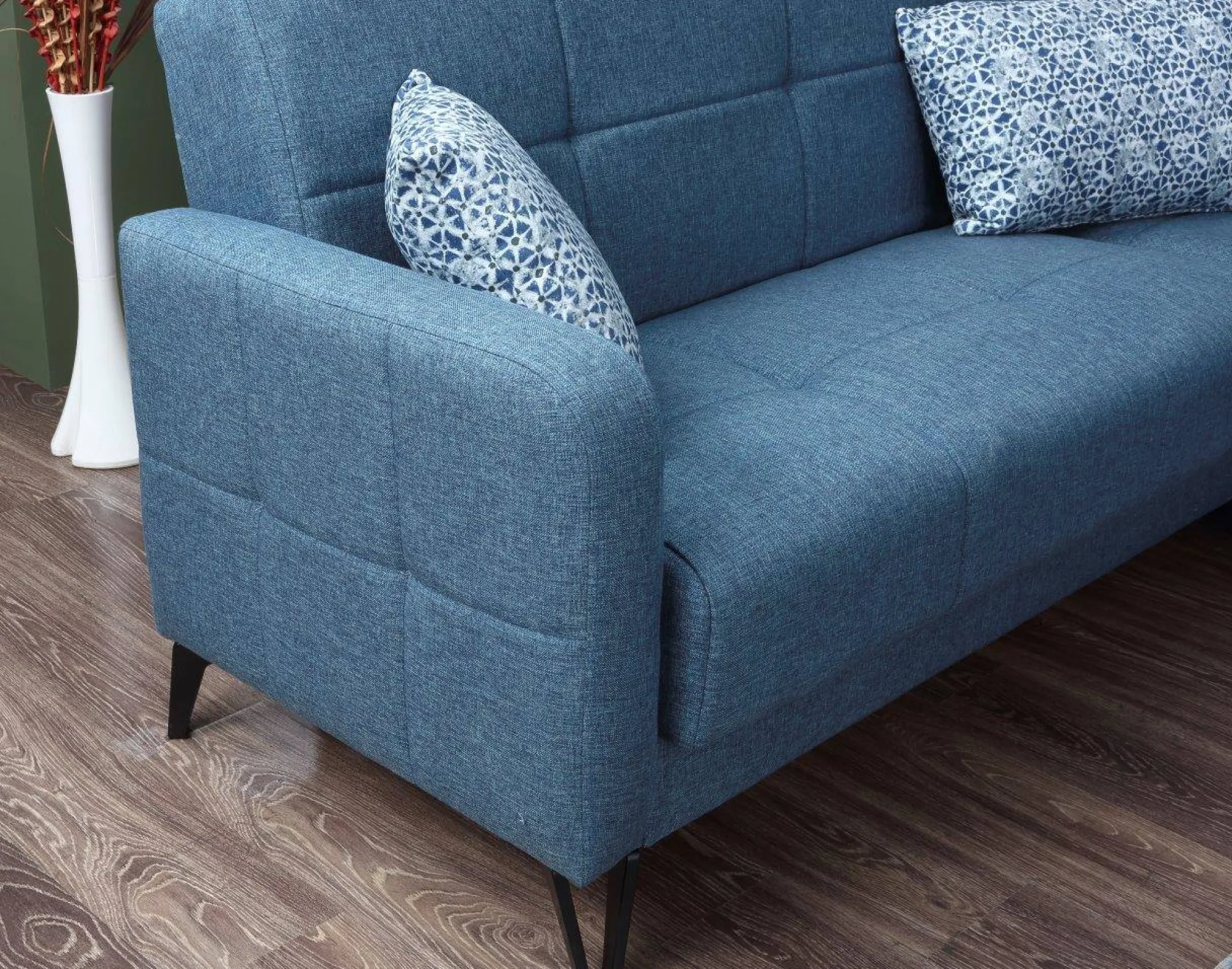 Divano letto con penisola Apo, 302x234h88 cm,<Dmora Clearance