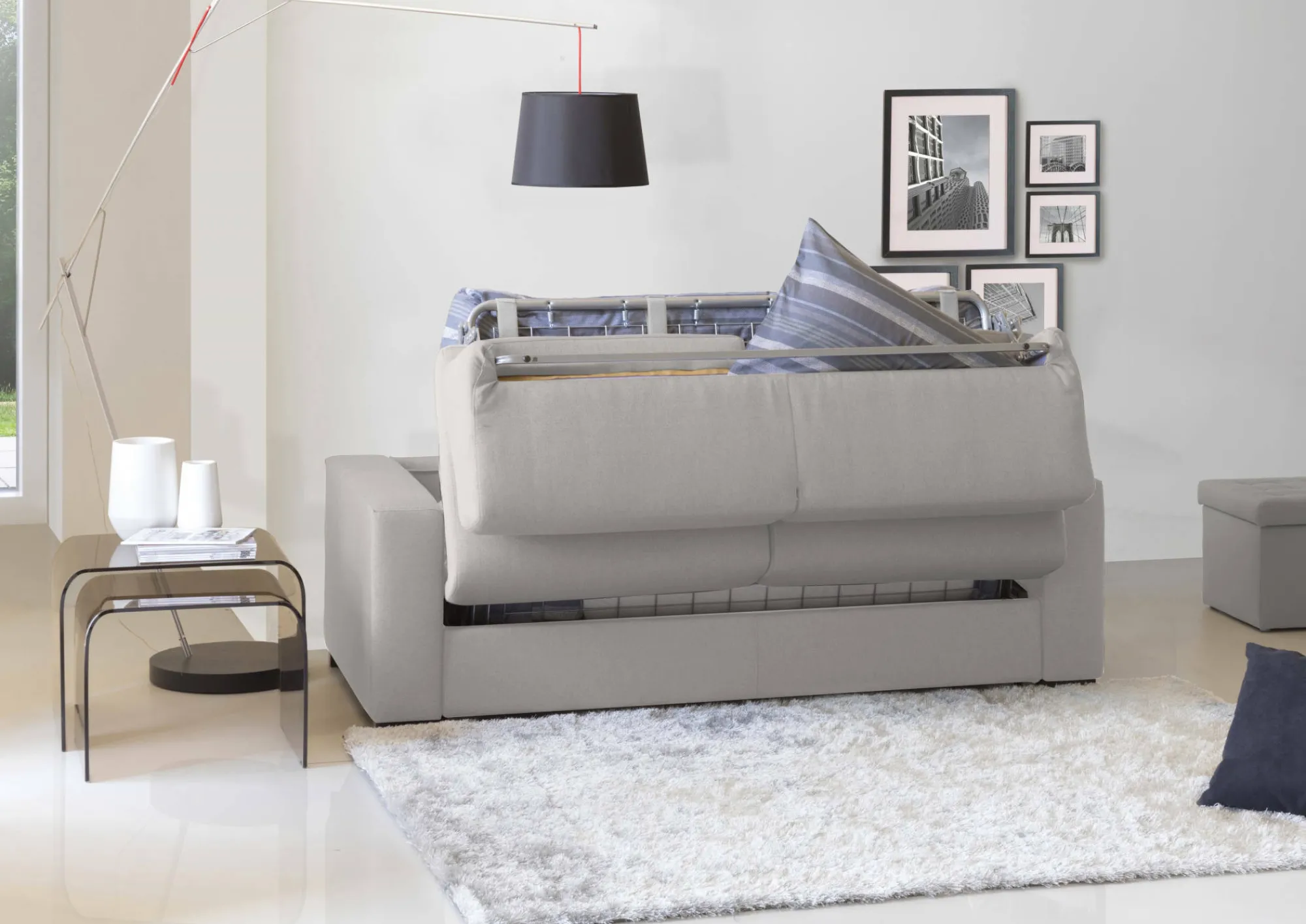 Divano letto con penisola Allegria, Cm 260x95h90,<Dmora Best