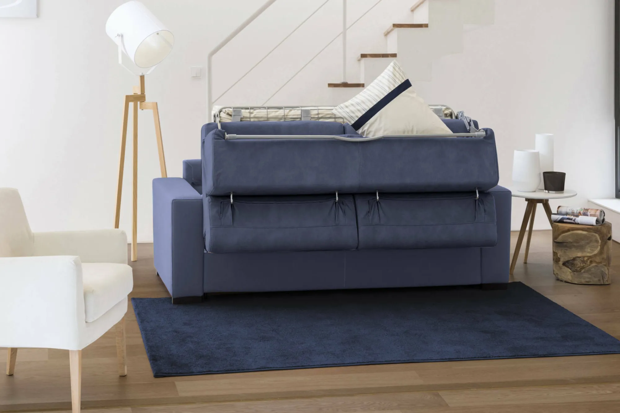 Divano letto con penisola Achico, Cm 280x95h90,<Dmora Flash Sale
