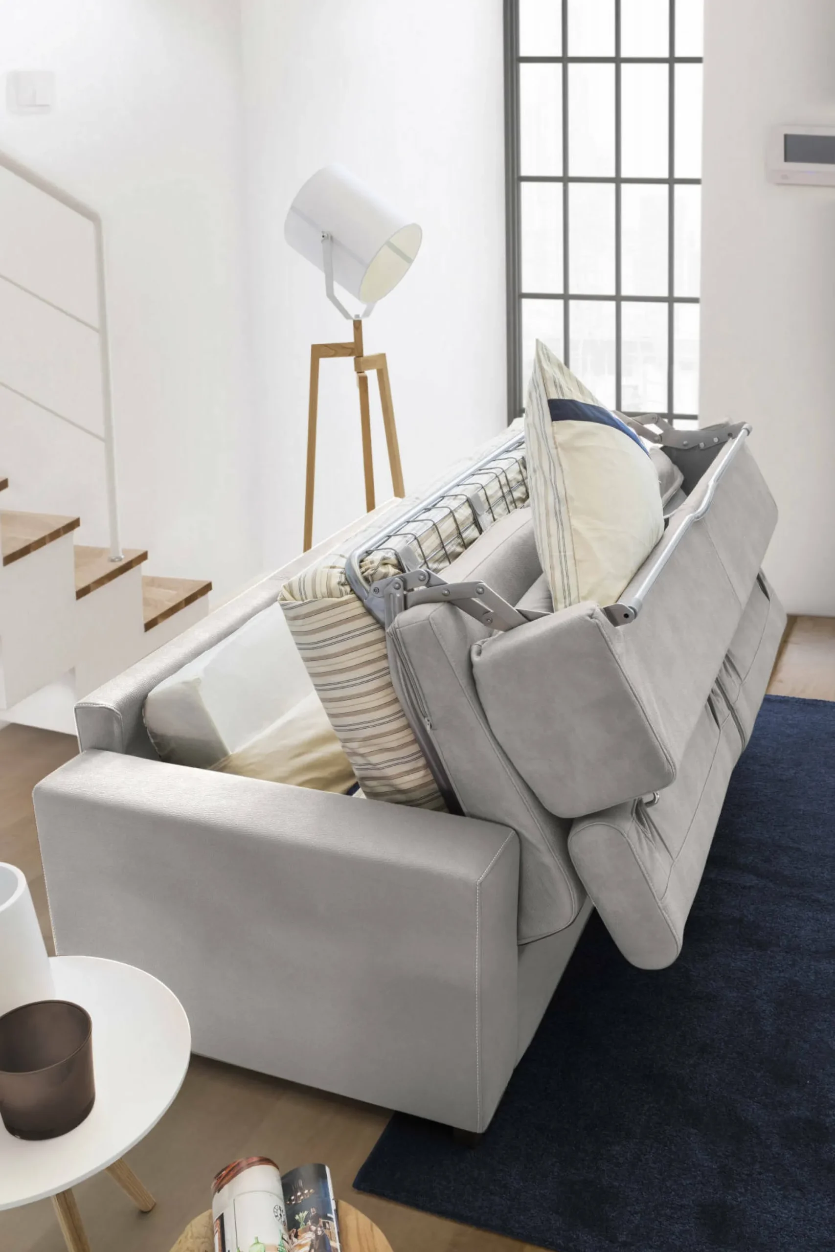Divano letto con penisola Albenga, Cm 260x95h90,<Dmora Online