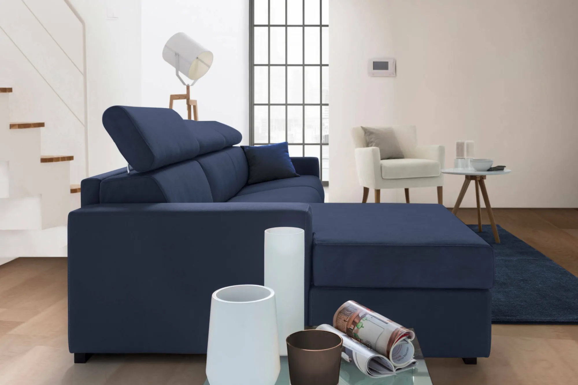 Divano letto con penisola Alibabah, Cm 280x95h85,<Dmora Best