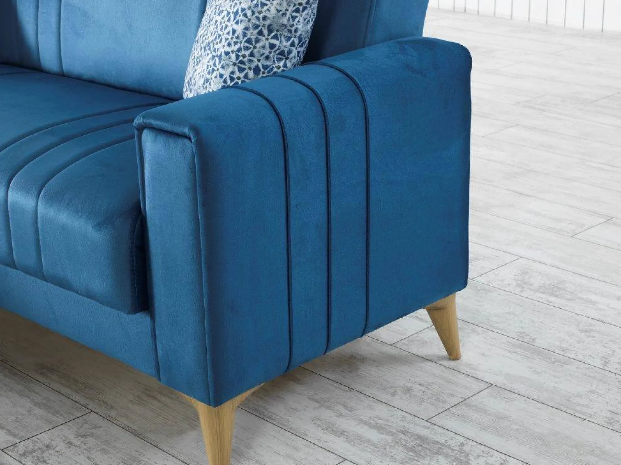 Divano letto con penisola Aronix, 225x151h84 cm,<Dmora Hot