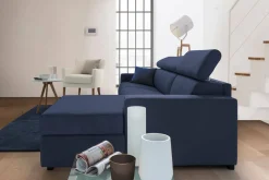 Divano letto con penisola Alibella, Cm 260x95h85,<Dmora New