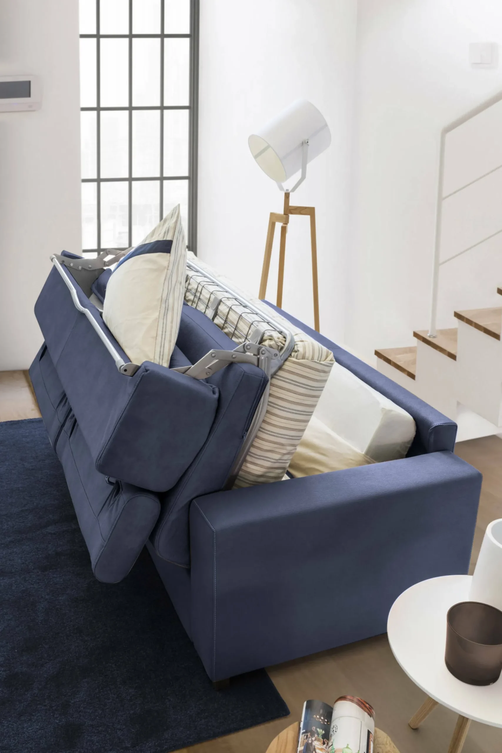 Divano letto con penisola Afar, Cm 260x95h90,<Dmora Cheap