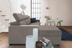 Divano letto con penisola Alibabah, Cm 280x95h85,<Dmora Outlet