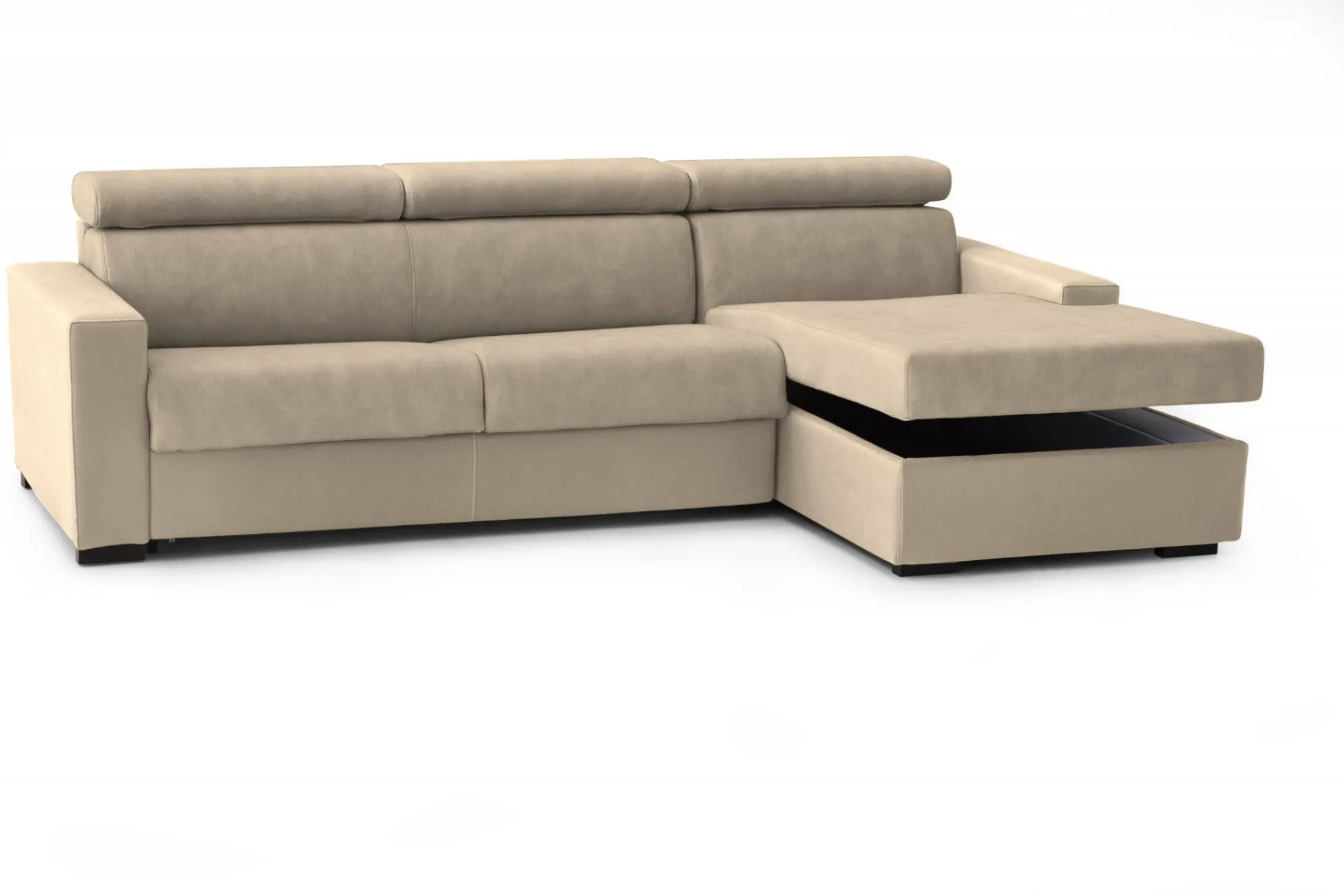 Divano letto con penisola Alibella, Cm 260x95h85,<Dmora Hot