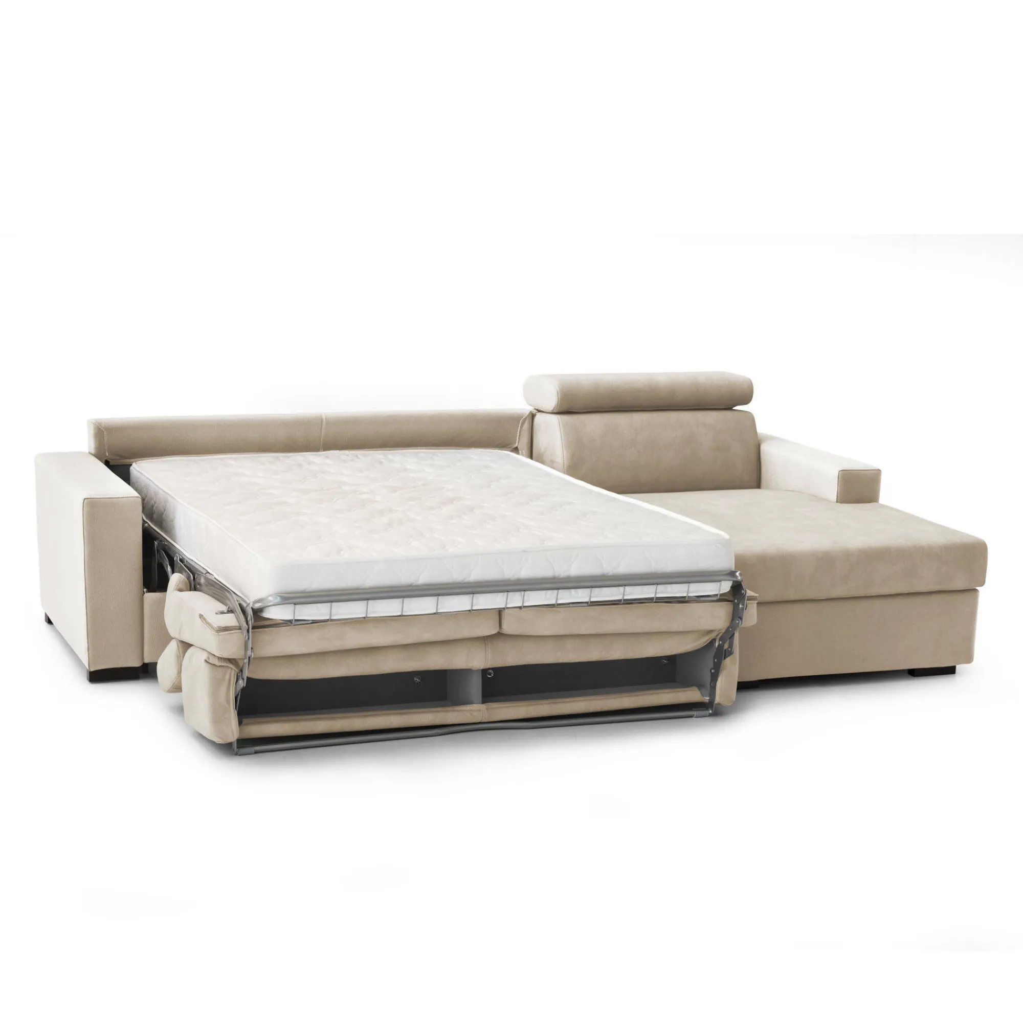 Divano letto con penisola Allevatore, Cm 280x95h85,<Dmora Hot