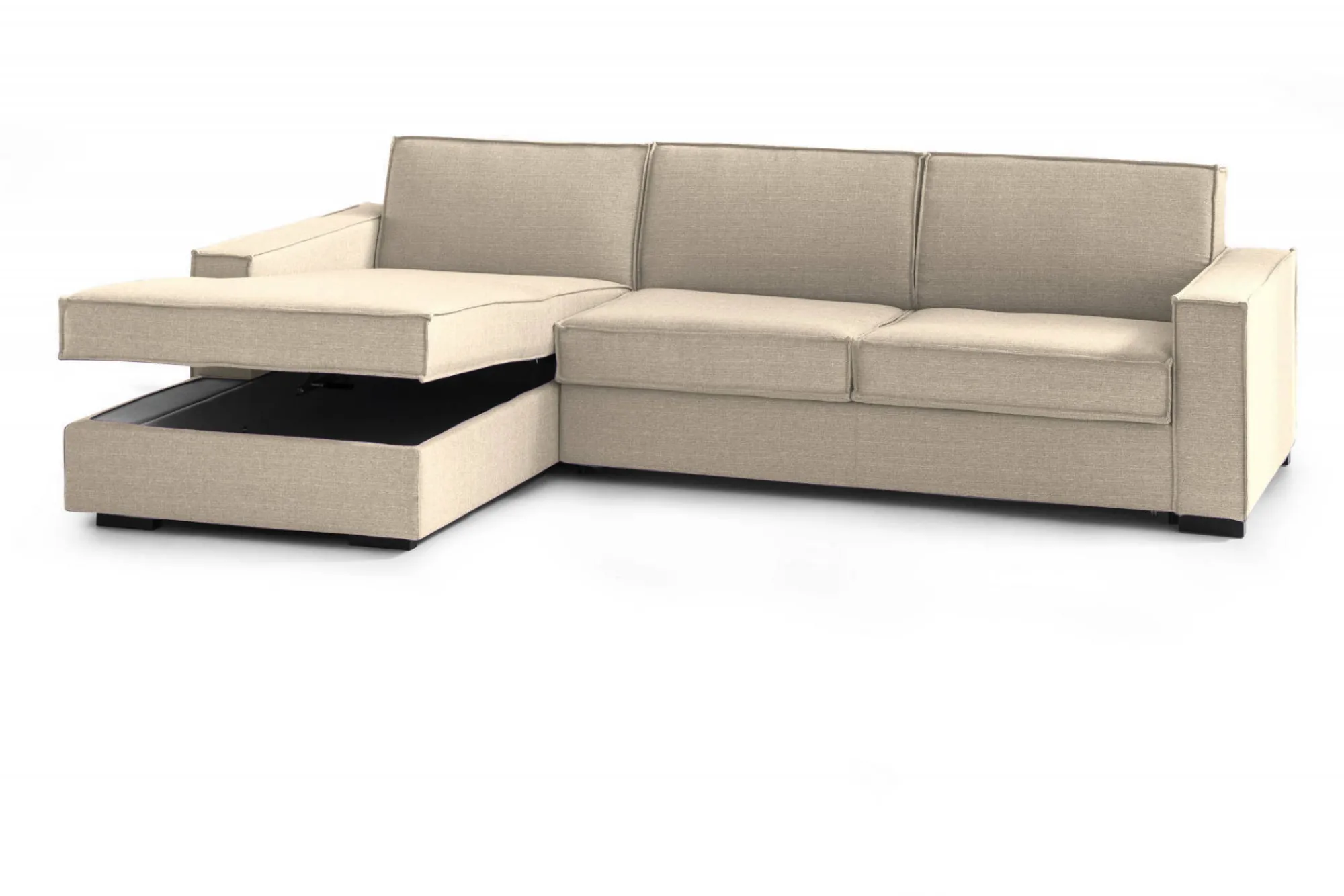 Divano letto con penisola Allaida, Cm 280x95h90,<Dmora Discount