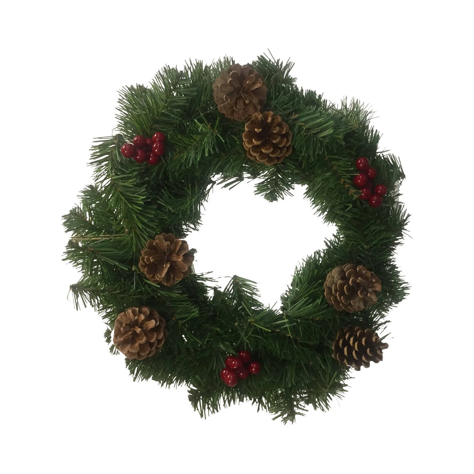 Ghirlanda da Natale Perosa, 35x35 h3 cm, Verde e Rosso<Dmora Fashion