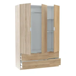 Guardaroba 3 ante Ababala, 135x52h200 cm,<Dmora Cheap