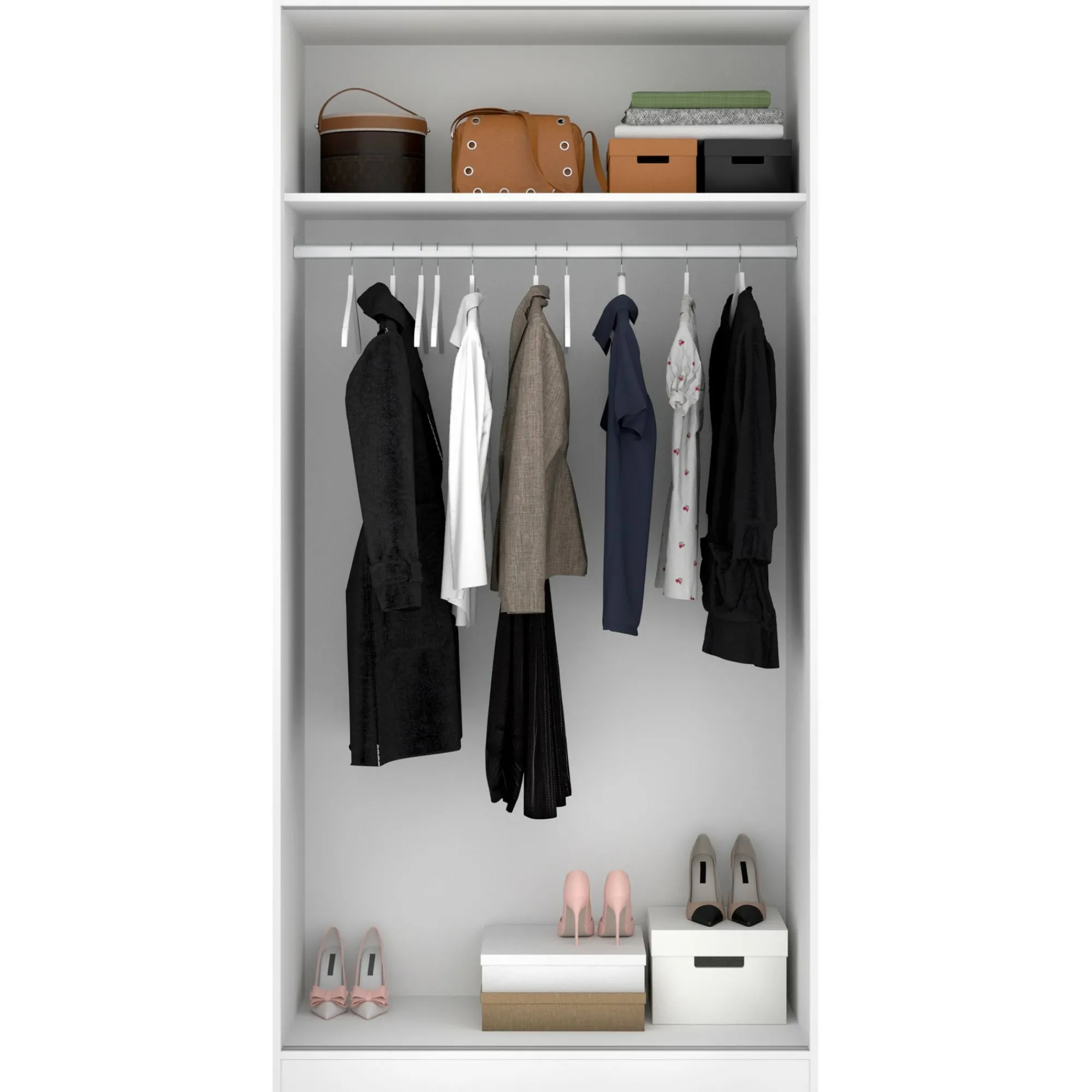Guardaroba 2 ante Abigale, 100x50h204 cm,<Dmora Cheap