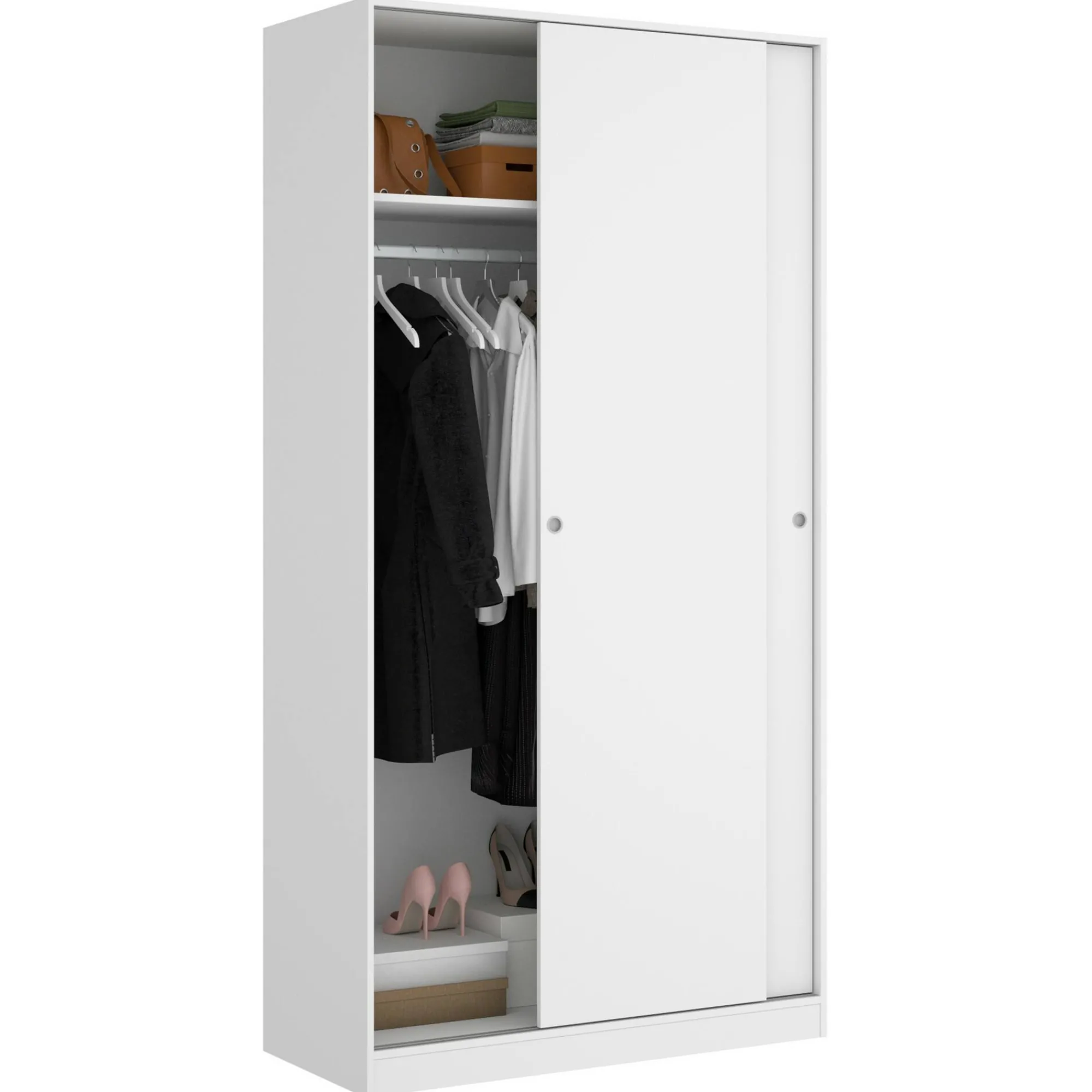 Guardaroba 2 ante Abigale, 100x50h204 cm,<Dmora Cheap