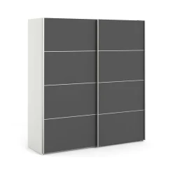 Guardaroba 2 ante Accadia, 182x64 h202 cm, Bianco<Dmora Outlet