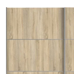 Guardaroba 2 ante Accadia, 182x64 h202 cm, Bianco e Quercia<Dmora Sale