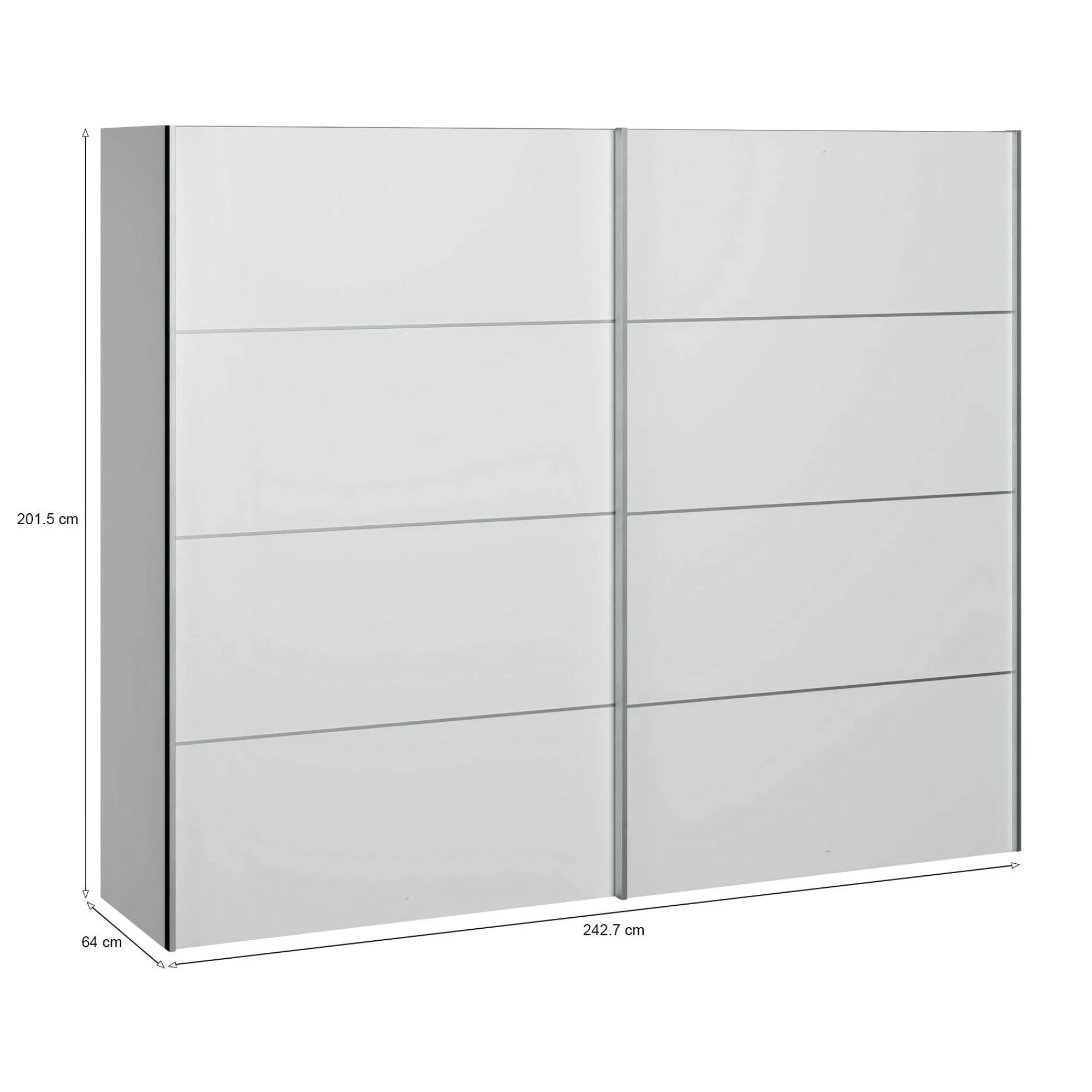 Guardaroba 2 ante Acerno, 243x64 h202 cm,<Dmora Best Sale