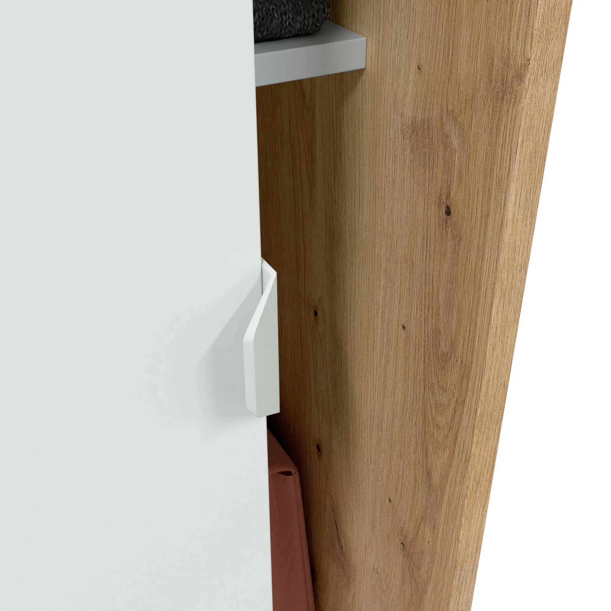 Guardaroba 2 ante Adrenalin, 120x50h200 cm, Bianco e Rovere Nodi<Dmora Clearance