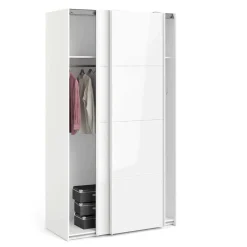 Guardaroba 2 ante Adria, 122x62 h220 cm, Bianco<Dmora New