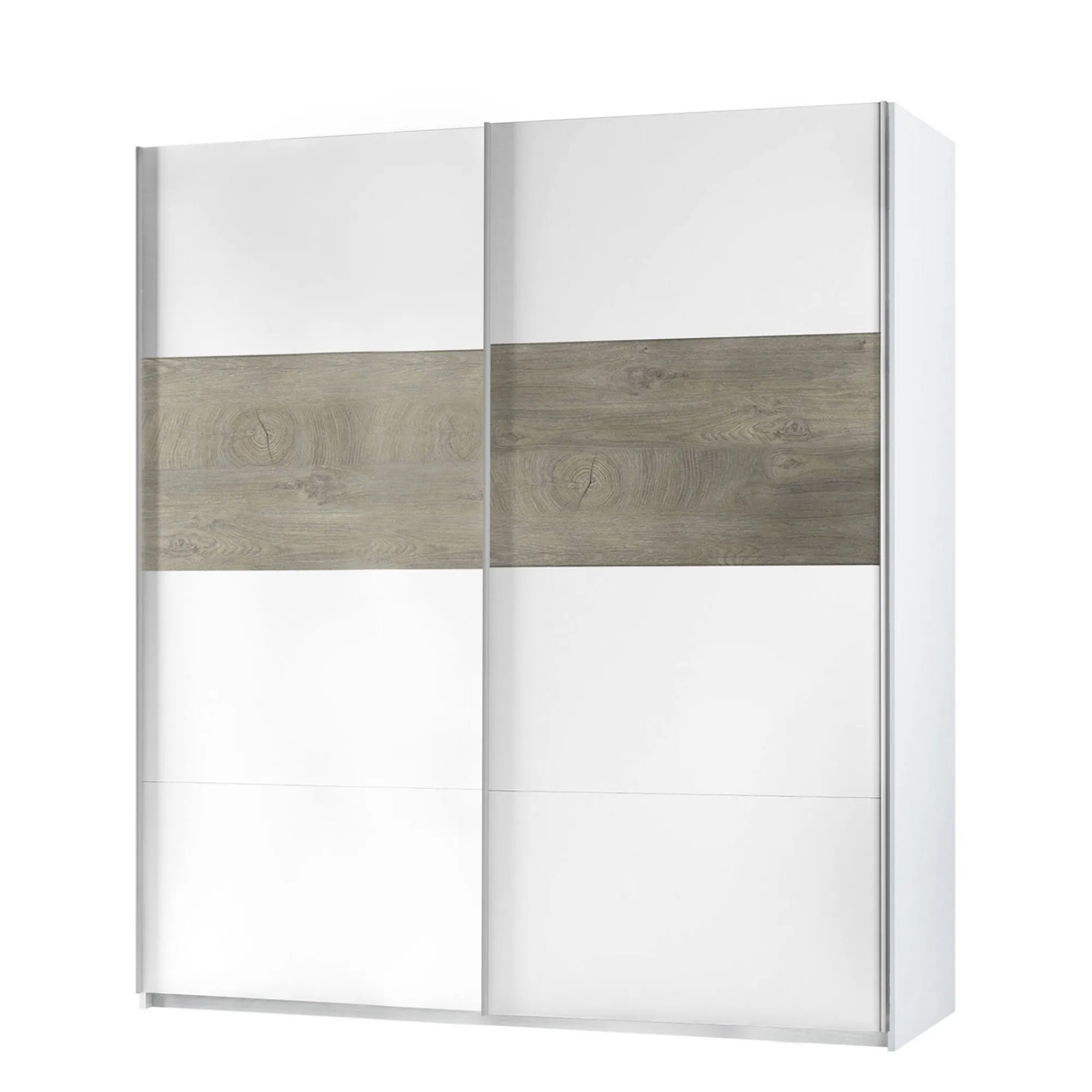 Guardaroba 2 ante Ainu, 180X60h200 cm, Bianco e Rovere<Dmora Best Sale